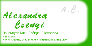 alexandra csenyi business card