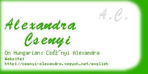 alexandra csenyi business card